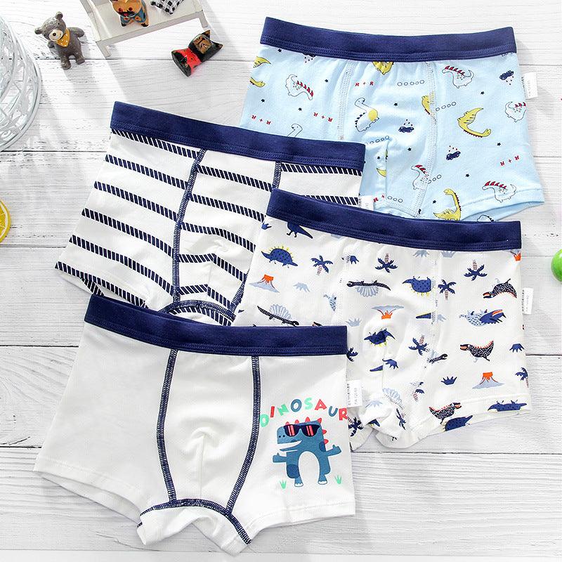 Boys Cartoon Cotton Boxer Shorts X 4