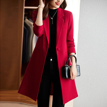 Ladies Formal Blazer Style Knee Length Jacket