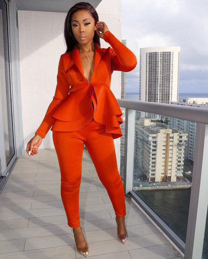 Ladies Stylish Pencil suit With Unique Style Jacket