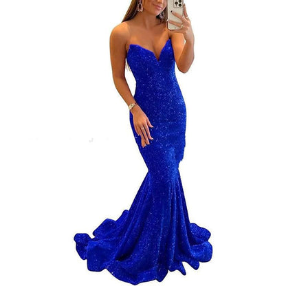 Ladies Sequin Evening Dresses - Various Colours