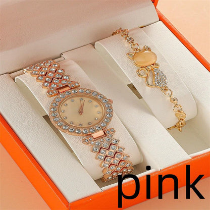 Ladies Bracelet Watch Round Diamond - Luxury Gift