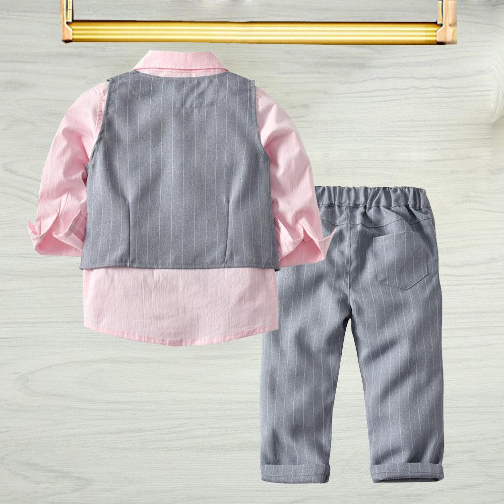 Boys 4 Pc Gentleman Bow Suits  9Months - 6Years