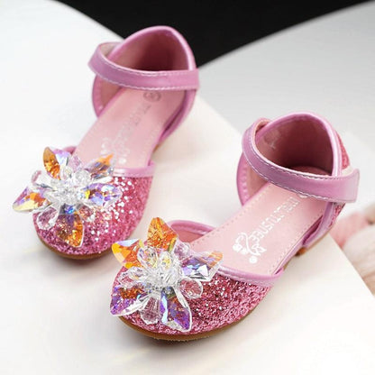 Girls Stunning Crystal Rhinestone Single Shoes