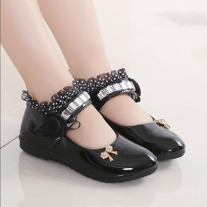 Girls Elegant Princess Bow Strap Patient Shoes