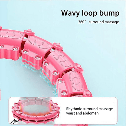 Weight Loss Smart Weighted Fitness Hoops Equipment Infinity Hoop Plus Size Detachable 24 Knots, Abdomen Fitness, For Beginners