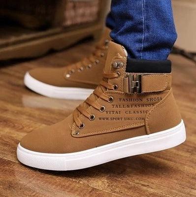 Mens Stylish Suede Buckle Boot Trainers