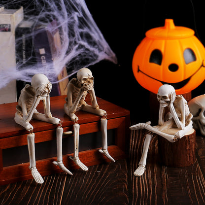 Halloween Decorations-Skull Resin Ghost Festival Atmosphere