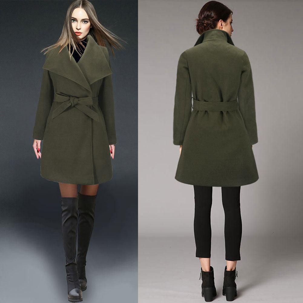 Stylishly Cute Big Collar Coat