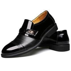 Mens Business Casual Formal Patent Leather Shoes