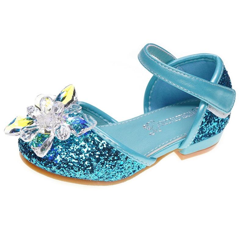 Girls Stunning Crystal Rhinestone Single Shoes