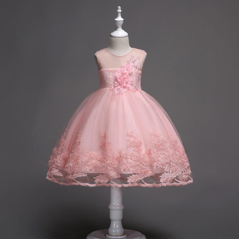 Beautiful Elegant Flower Detailed Princess Dress