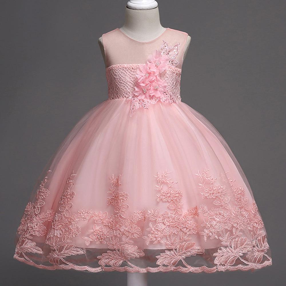 Beautiful Elegant Flower Detailed Princess Dress