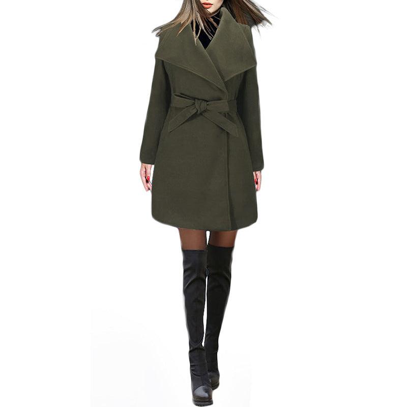 Stylishly Cute Big Collar Coat