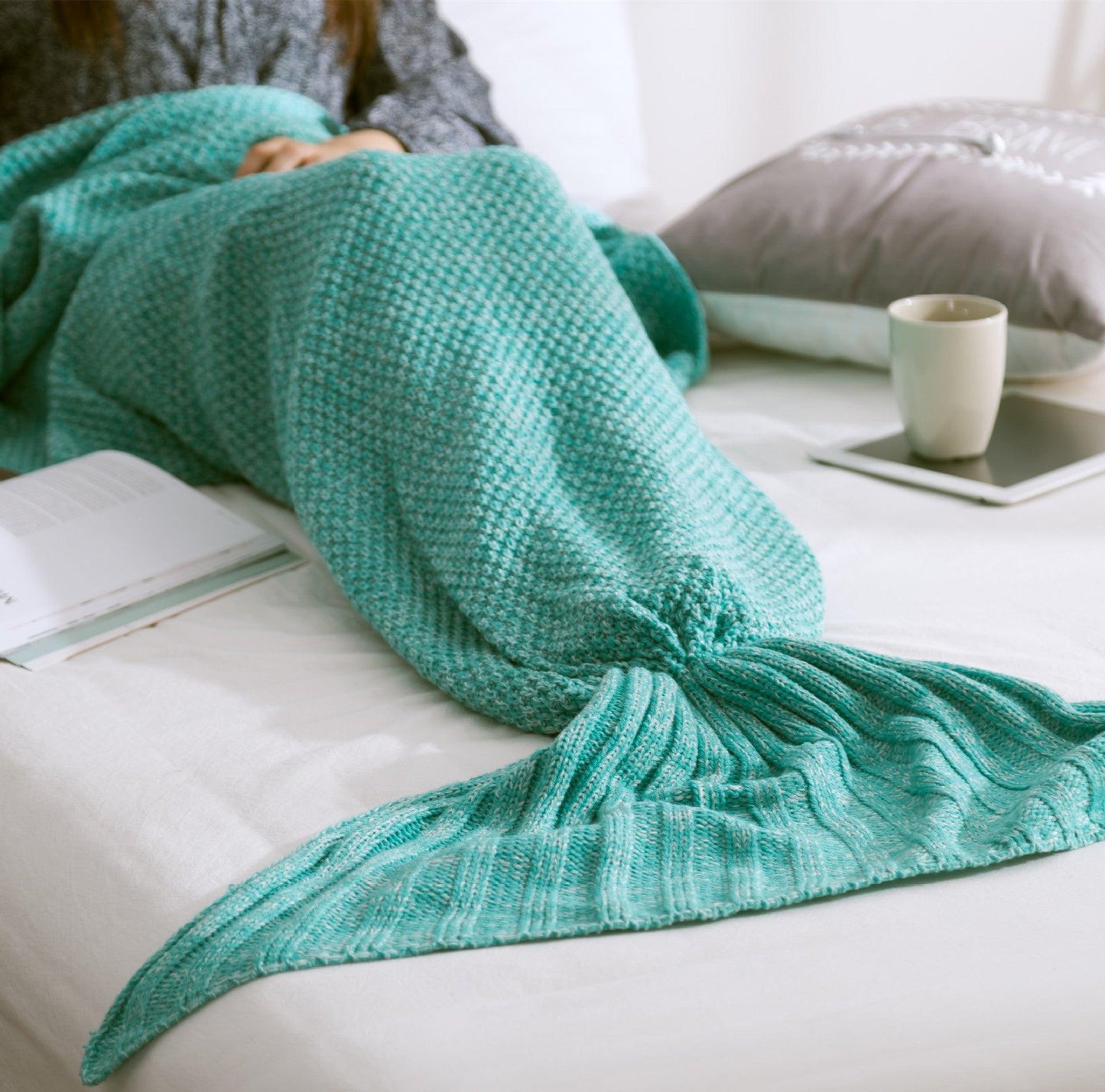 Mermaid Tail Knitted Crochet Super Soft Sleeping Blankets