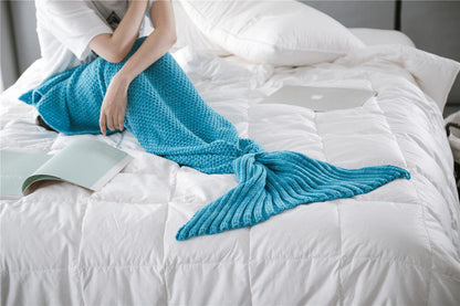 Mermaid Tail Knitted Crochet Super Soft Sleeping Blankets