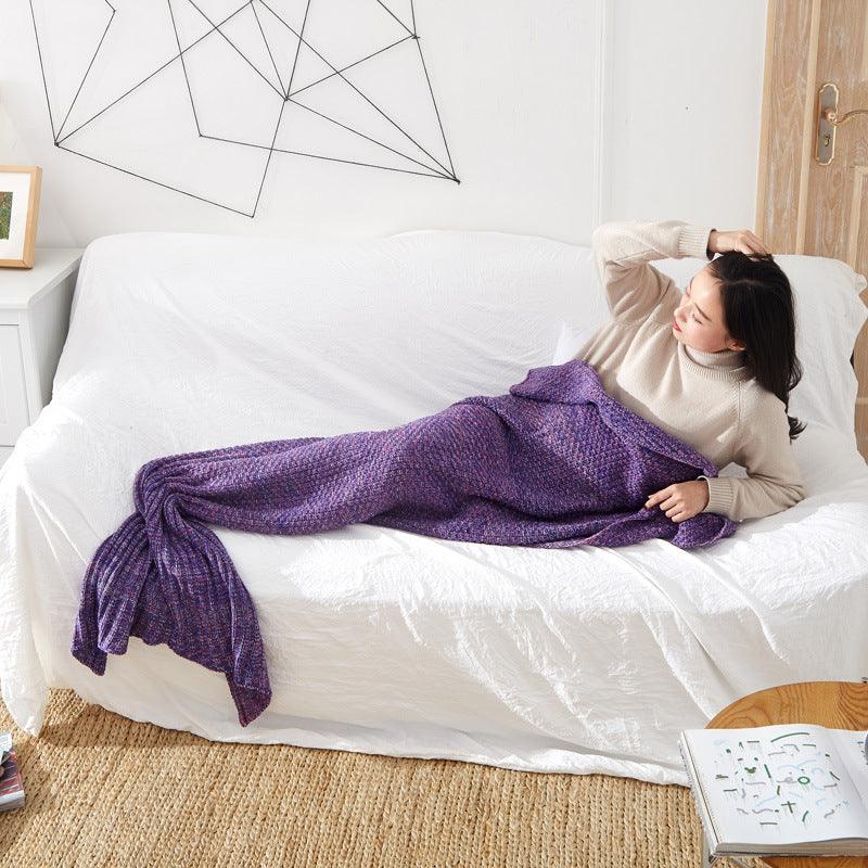 Mermaid Tail Knitted Crochet Super Soft Sleeping Blankets