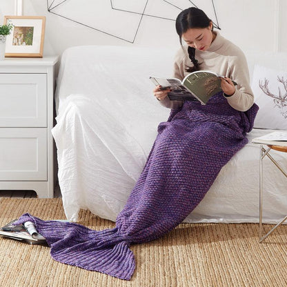 Mermaid Tail Knitted Crochet Super Soft Sleeping Blankets