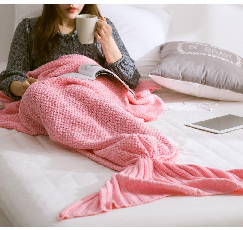 Mermaid Tail Knitted Crochet Super Soft Sleeping Blankets