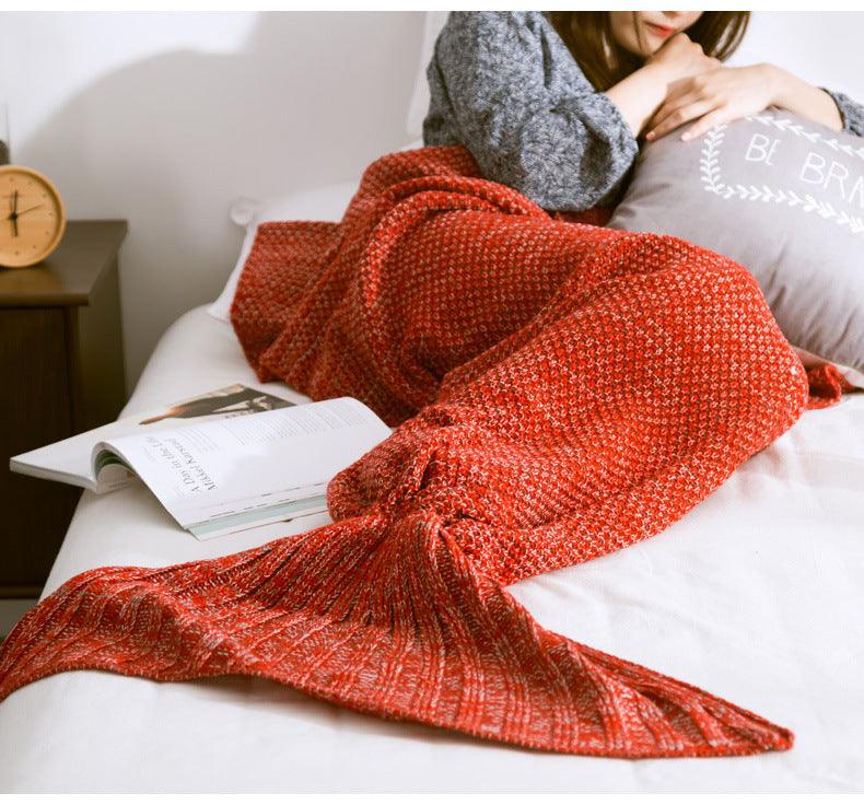 Mermaid Tail Knitted Crochet Super Soft Sleeping Blankets