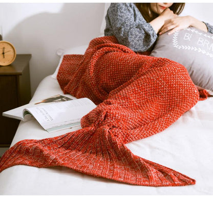 Mermaid Tail Knitted Crochet Super Soft Sleeping Blankets