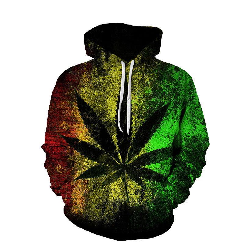 Beach Maple Leaf Couples Sport  Casual Hoodies-Unisex