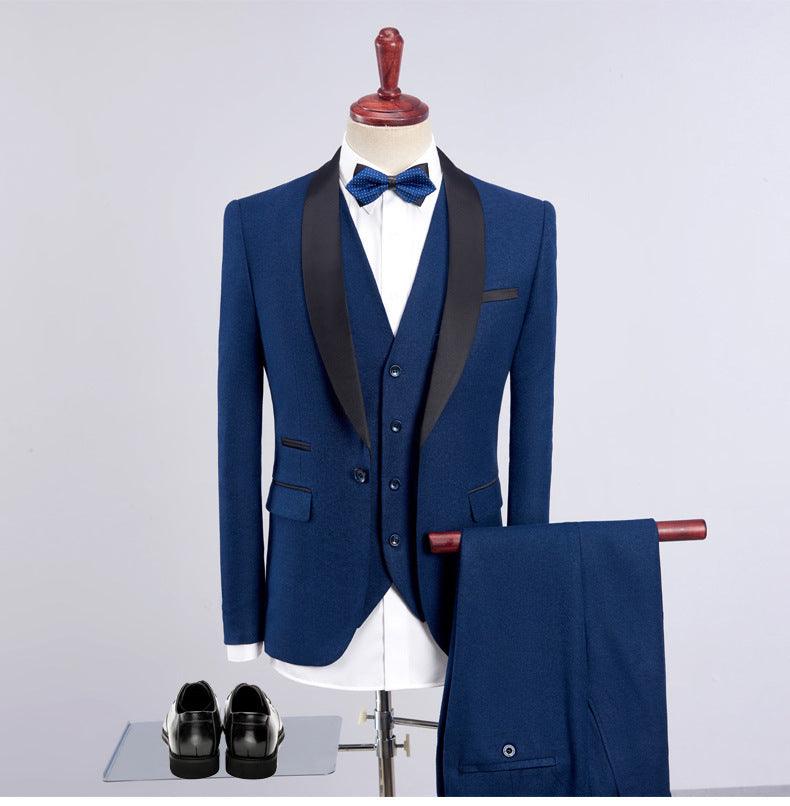 Mens Stylish 3 Pc Slim All Occasion Tuxedo Suit