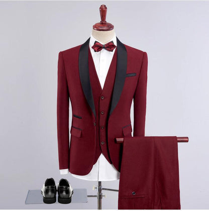 Mens Stylish 3 Pc Slim All Occasion Tuxedo Suit