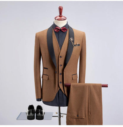 Mens Stylish 3 Pc Slim All Occasion Tuxedo Suit