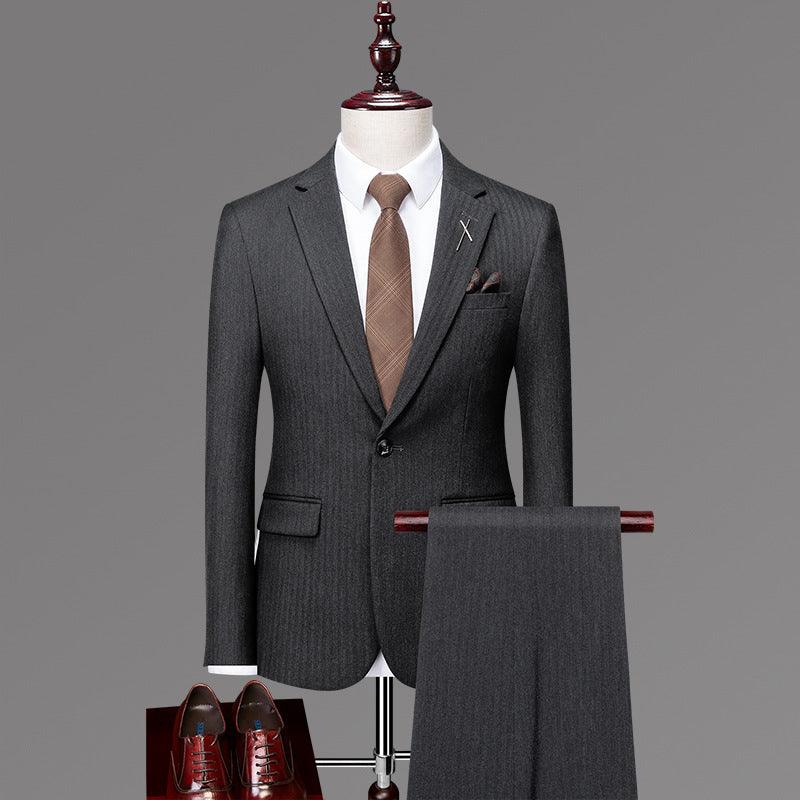 Mens Casual Formal Classic Plaid Suit