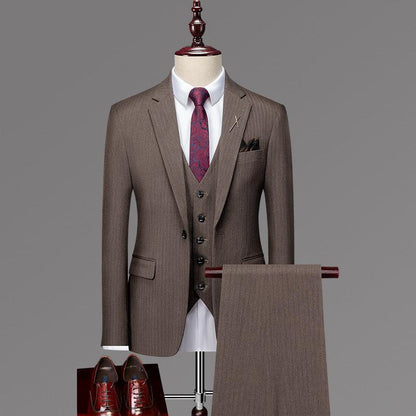 Mens Casual Formal Classic Plaid Suit