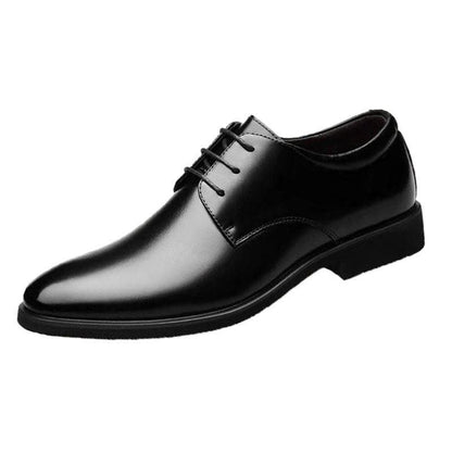 Mens Oxford Leather Lace Up Dress Shoes - Plus Size