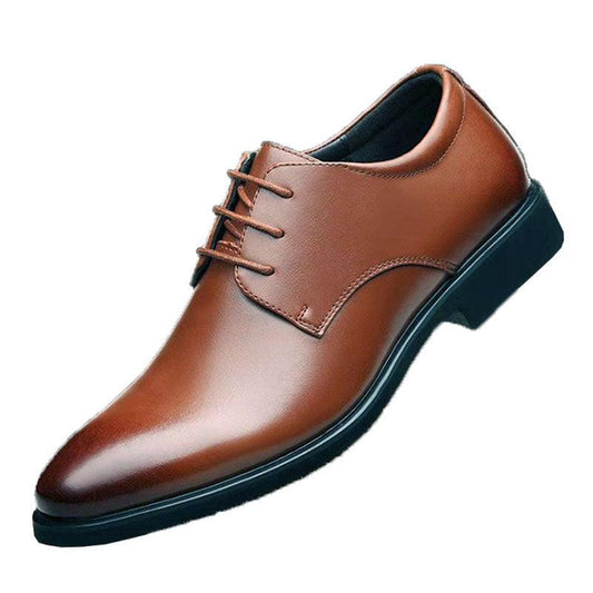 Mens Oxford Leather Lace Up Dress Shoes - Plus Size