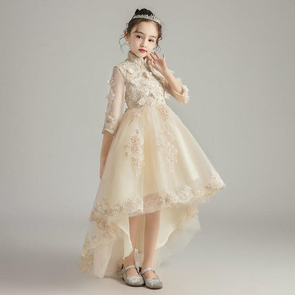 Girls Beautiful Stunning Fluffy Gauze Flower Detail Princess Dress