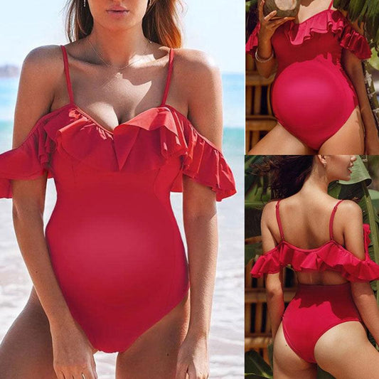 Pregnancy sexy one-piece swimsuit beach bikini