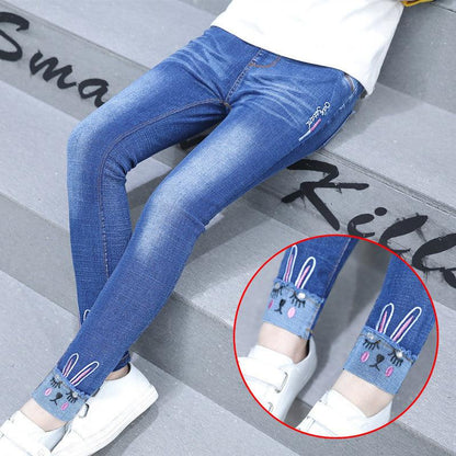 Girls"  New Fashion Five Pointed Star Skinny Jeans