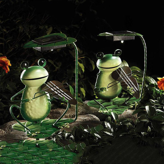 Outdoor Solar Lamp, Lawn Ground Plug-In Frog Garden Decoration Lamp