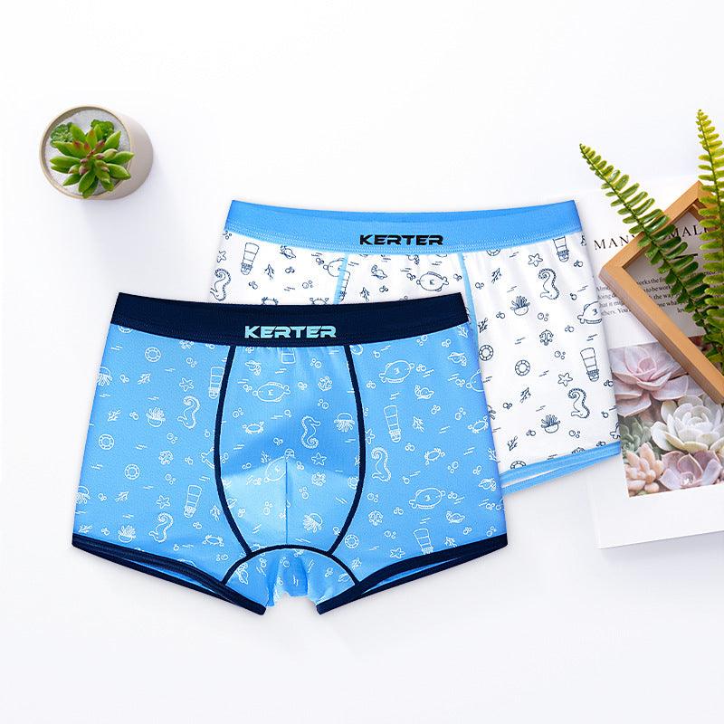 Mens Boy's Underwear Boxer Cotton x 2