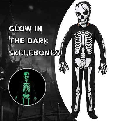 Glow in the Dark Skelton Halloween Party Cosplay Costume - Adult