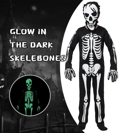 Glow in the Dark Skelton Halloween Party Cosplay Costume - Adult