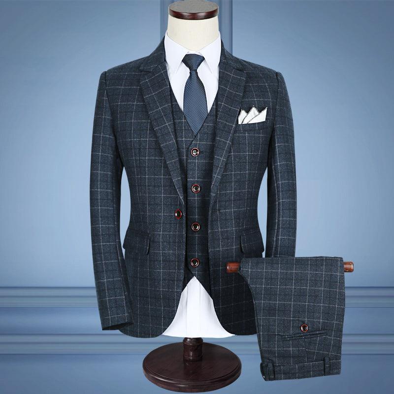 Plus Size Mens Three-piece Business Suit