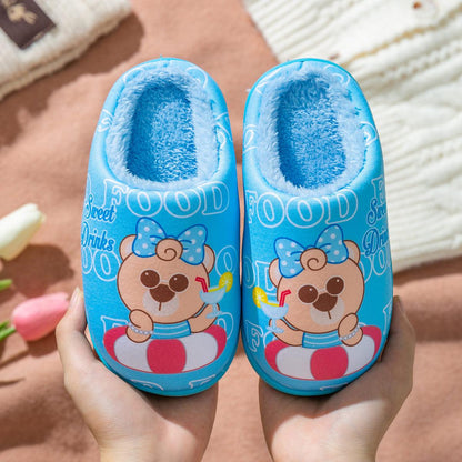 Children's Cotton Slippers Boys & Girls Indoor-Warm