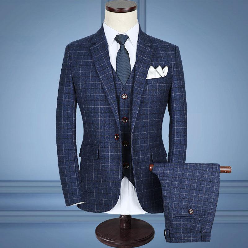 Plus Size Mens Three-piece Business Suit