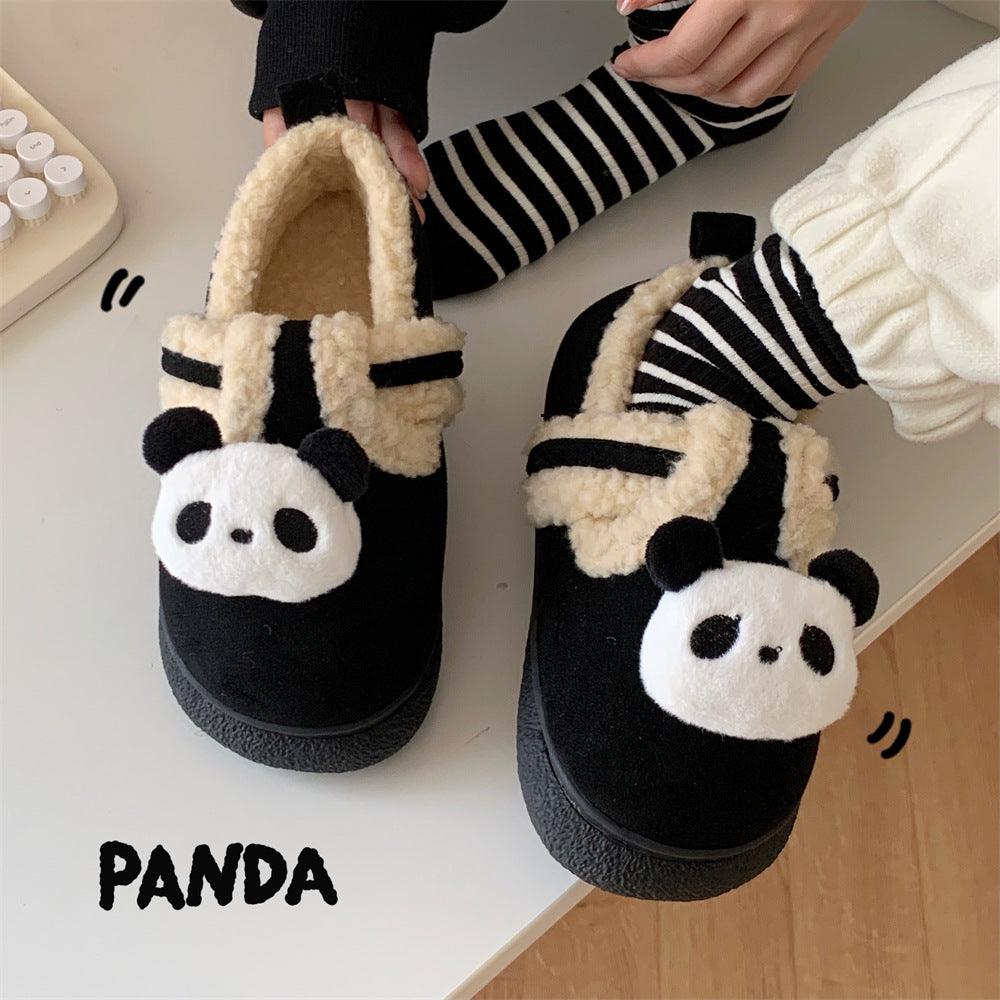 Boys & Girls Warm With Velvet Outdoor Cotton Slippers