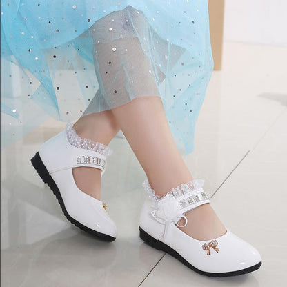 Girls Elegant Princess Bow Strap Patient Shoes