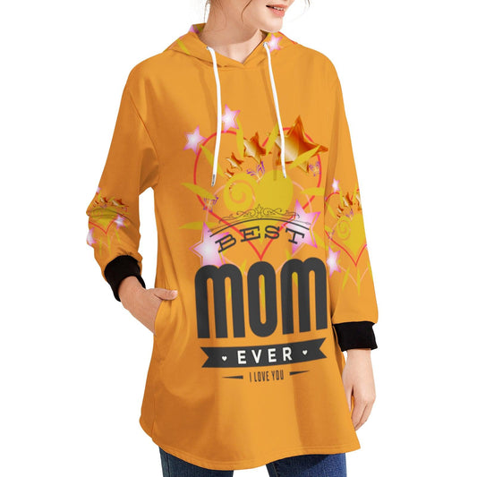 Fayziebobs Ladies Worlds Best Mum Hoodie Mini Dress