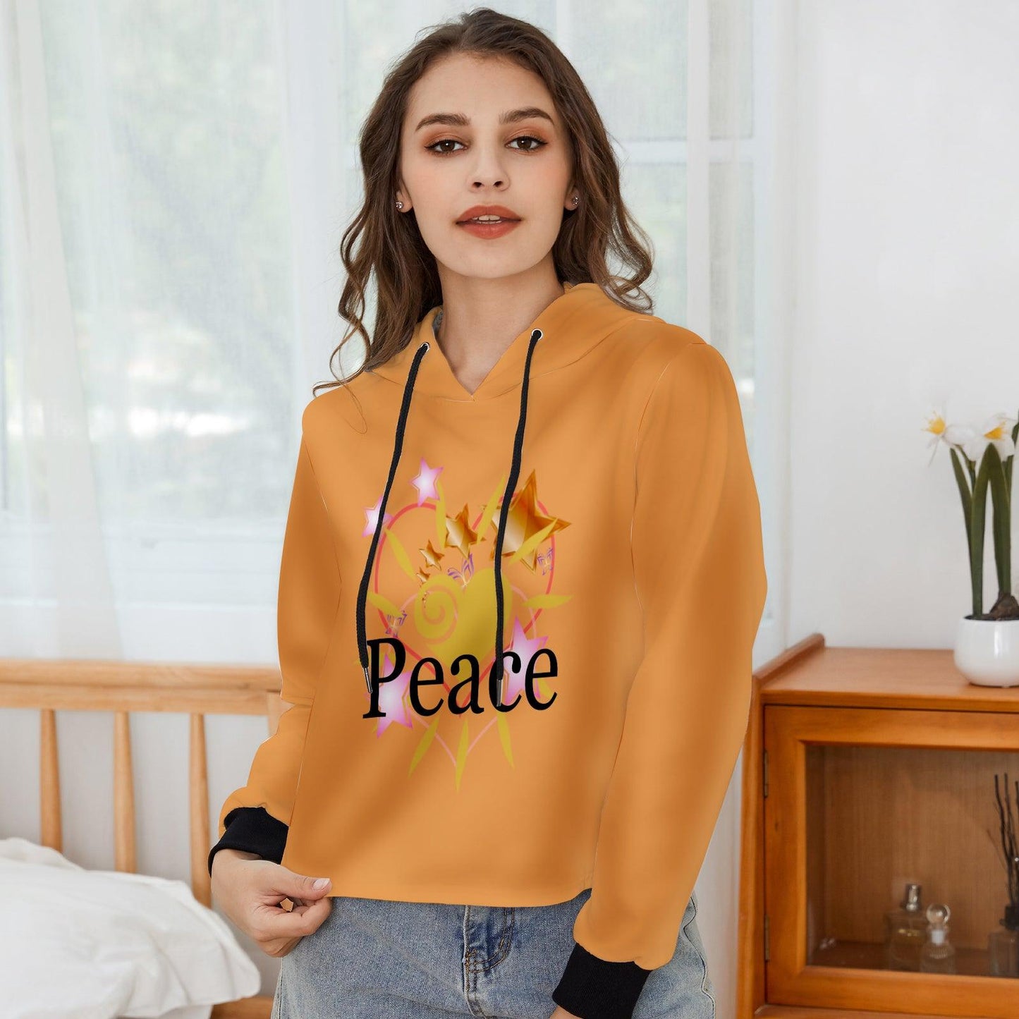 Fayziebobs Ladies Peace Cropped Hoodie (