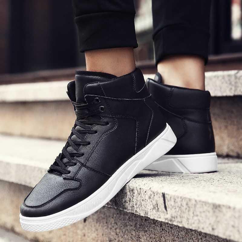 Mens Stylish Casual High-Top Trendy Boot Trainers