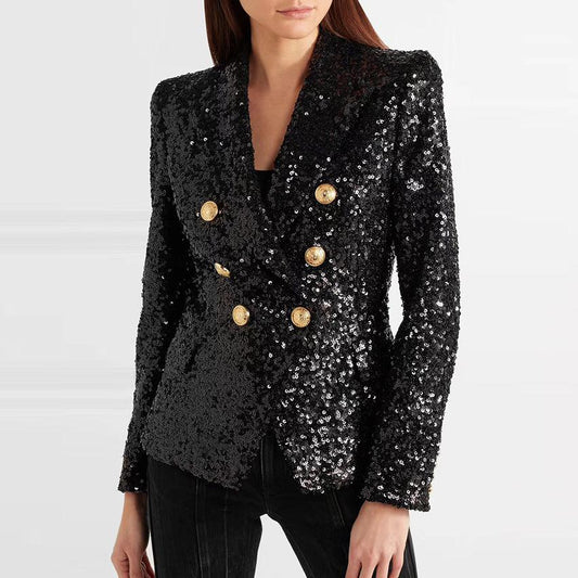 Ladies Sequin Blazer Jacket & Trouser Suit