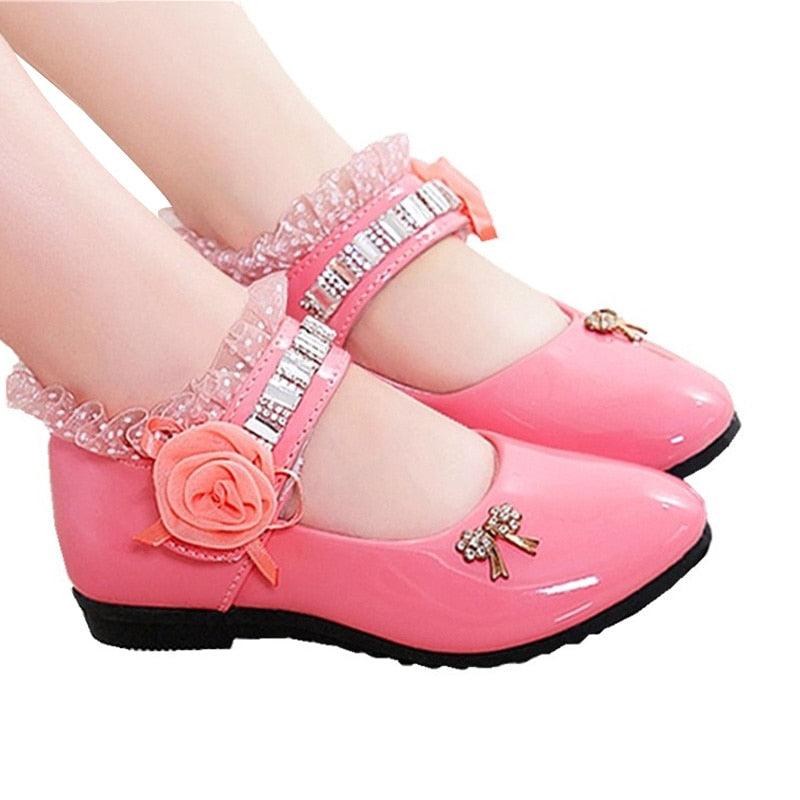 Girls Elegant Princess Bow Strap Patient Shoes