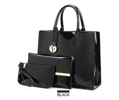 Patent Leather Handbags 3 Sets